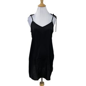 Miss to Mrs Satin Dress Women S Small Sleeveless Tie Strap Chemise Baby Doll